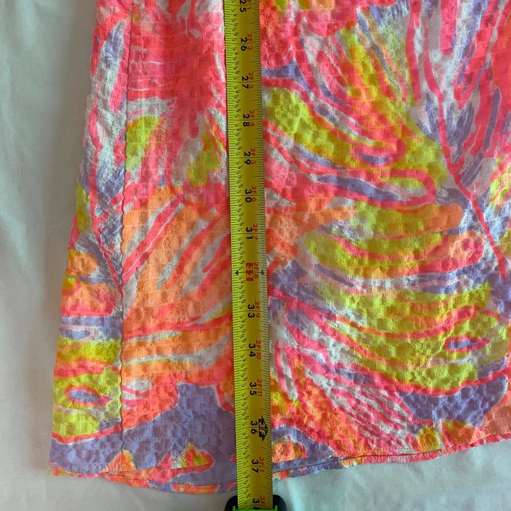 Lilly Pulitzer One Shoulder Dress in Pink and Orange - Picture 9 of 9